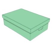 Caja organizadora verde Pastel 310 x 227x122