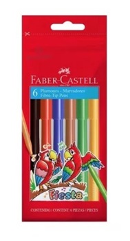 Marcador Faber-castell escolar x 6 colores