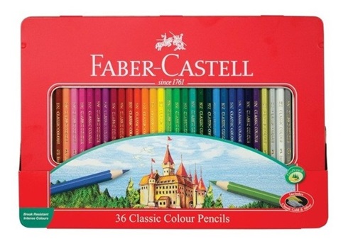 Lapices de colores Faber-castell ecolapiz x 36 largos lata