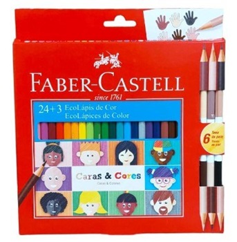 Lapices de colores Faber-castell x 24 + 3 bicolor