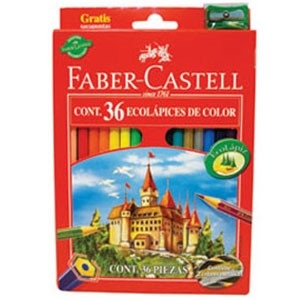 Lapices de colores Faber-castell ecolapiz x 36 largos