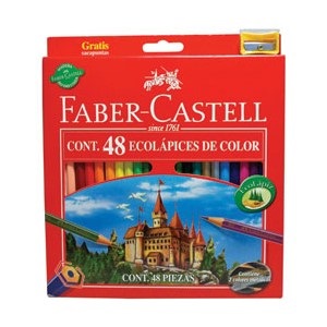 Lapices de colores Faber-castell ecolapiz x 48 largos