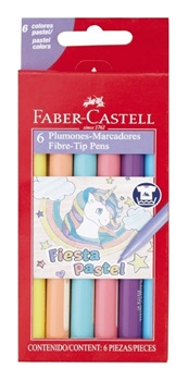 Marcador escolar Faber-castell Pastel x6 surtido