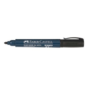 Marcador Faber-Castell 47 al agua punta redonda negro