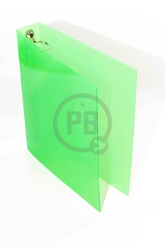 Carpeta 3 anillos redondos 40 mm transparente Avios verde