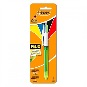 Bolígrafo Bic highlighter fluo 4 colores