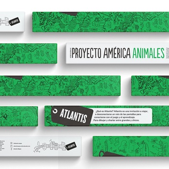 Mapa proyecto América animales mapa 90 x 60 cm