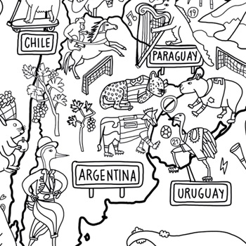 Mapa proyecto Argentina mapa 100 x 69 cm