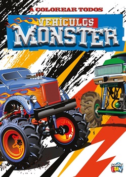 Libro de actividades a colorear todos vehiculos monster