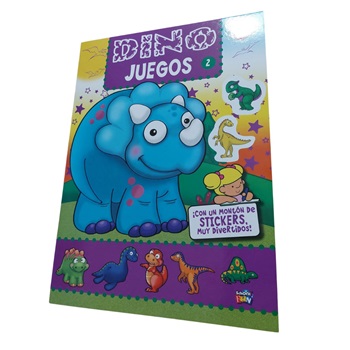 Libro de actividades Dino juegos con stickers 2
