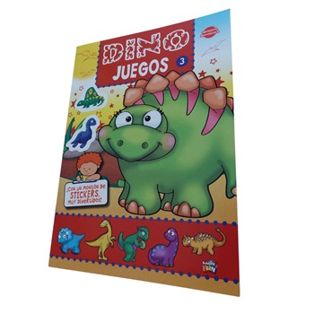 Libro de actividades Dino juegos con stickers 3