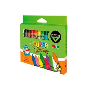 Crayones Pizzini mio super x 12 colores