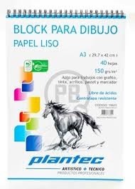 Block Plantec db/esp A4 x 40 hs liso 150 gramos para dibujo