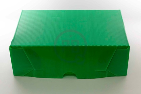 Caja de archivo plástica oficio verde tapa volcada Nº 12