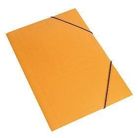 Carpeta plastificada doble oficio color 3 solapas con elástio naranja