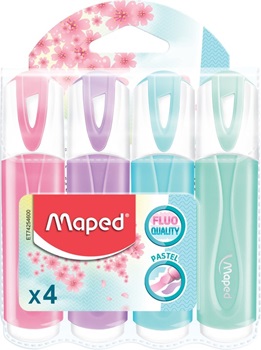 Resaltador Pastel Maped pack x 4 colores