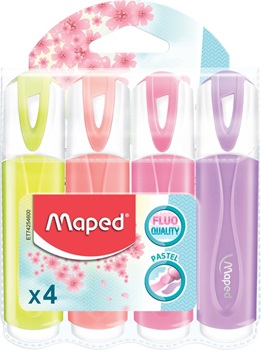 Resaltador Pastel Maped pack x 4 colores