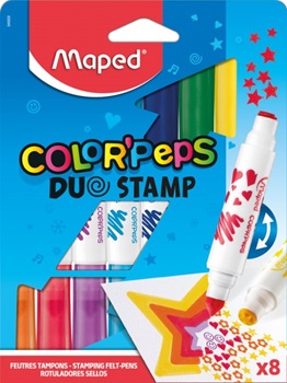 Marcadores Maped color peps con sellos x8 - nuevos!