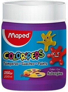 Tempera Maped color peps x 250 gramos violeta berenjena