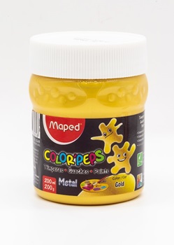 Tempera Maped color peps x 200 gramos oro