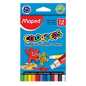 Tempera Maped color peps x 12 surtidas