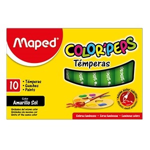 Tempera Maped color peps x 10 amarillo sol