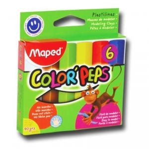 Plastilina Maped color peps x 6 unidades surtidas