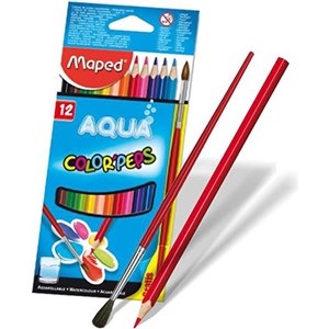 Lapices de colores Maped aqua color peps x 12 + pincel
