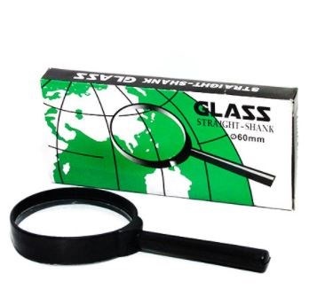 Lupa glass 50 mm diametro aro plástico