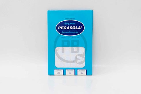 Etiqueta Pegasola 3004 caja x 1620