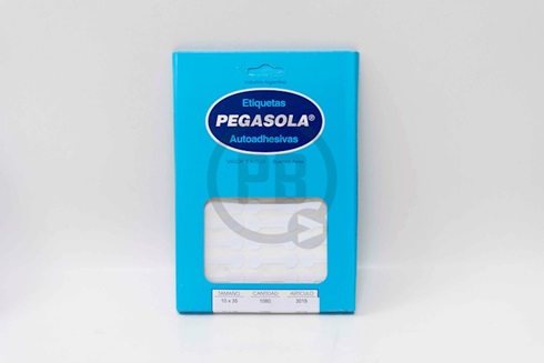 Etiqueta Pegasola 3019 caja x 1080