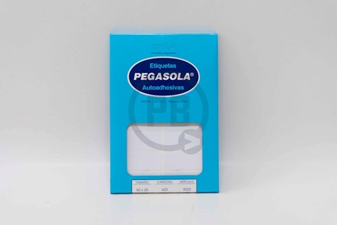 Etiqueta Pegasola 3025 caja x 420