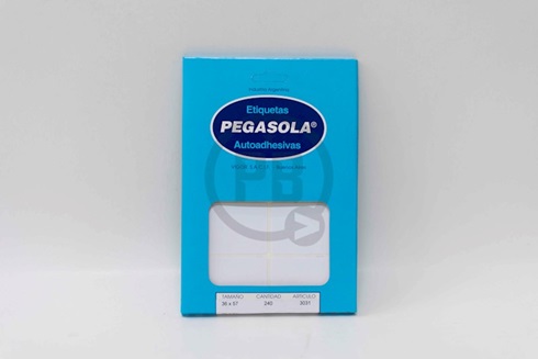 Etiqueta Pegasola 3031 caja x 240