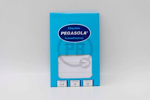 Etiqueta Pegasola 3032 caja x 180
