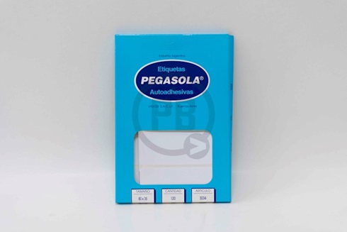 Etiqueta Pegasola 3034 caja x 80