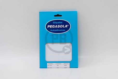 Etiqueta Pegasola 3036 caja x 120