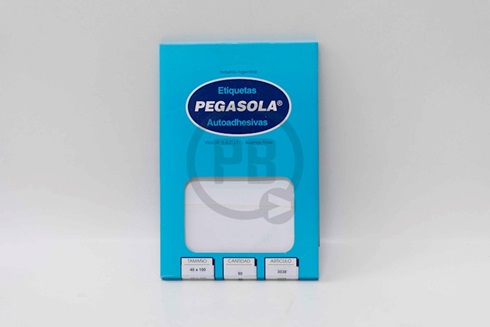 Etiqueta Pegasola 3038 caja x 90
