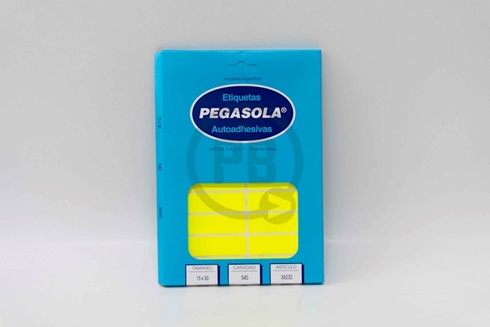 Etiqueta Pegasola fluo 15 x 50 mm amarillo