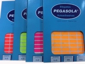 Etiqueta Pegasola fluo 15 x 50 mm rojo