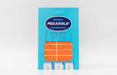 Etiqueta Pegasola fluo 15 x 50 mm naranja