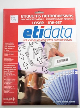 Etidata 8719 laser+ink-jet carta 46,5 x 72 mm 3b 450 unidades
