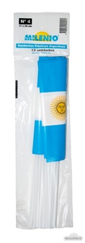 Banderita plástica Argentina Nº 4 17 x 24 cm x docena