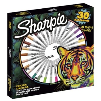 Marcador Sharpie permanente ruleta tierra tigre x 30