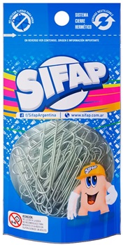 Broches clips Sifap metal Nº 6 x50 unidades doy pack