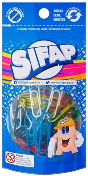 Broches clips Sifap Nº 4 forrado x100 unidades doy pack