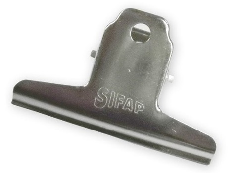 Aprieta papel niquelado Sifap 120 mm c/u