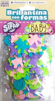 Brillantina gibre Sifap con formas baby x 5 sob