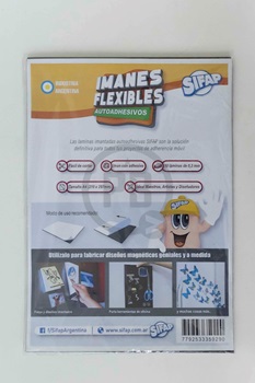 Imanes Sifap lamina flexible autoadhesiva A4 x 0,3 mm x10u