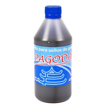 Tinta sello goma Pagoda azul 500 cc