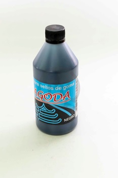 Tinta sello goma Pagoda negro 500 cc